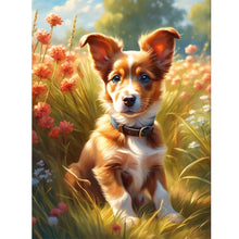 Load image into Gallery viewer, Diamond Painting - Full Round - puppy in grass (30*40CM)
