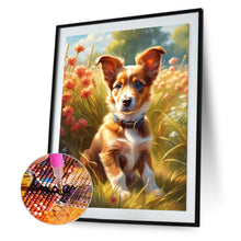 Load image into Gallery viewer, Diamond Painting - Full Round - puppy in grass (30*40CM)
