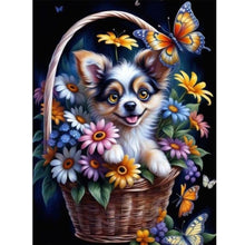 Load image into Gallery viewer, Diamond Painting - Full Round - dog in basket (30*40CM)
