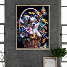Load image into Gallery viewer, Diamond Painting - Full Round - dog in basket (30*40CM)
