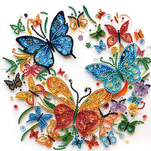Load image into Gallery viewer, Diamond Painting - Partial Special Shaped - Flowers and butterflies paper painting (30*30CM)
