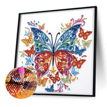 Load image into Gallery viewer, Diamond Painting - Partial Special Shaped - Flowers and butterflies paper painting (30*30CM)
