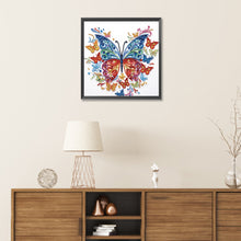 Load image into Gallery viewer, Diamond Painting - Partial Special Shaped - Flowers and butterflies paper painting (30*30CM)
