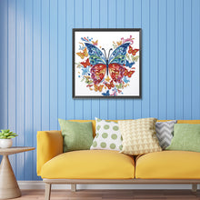 Load image into Gallery viewer, Diamond Painting - Partial Special Shaped - Flowers and butterflies paper painting (30*30CM)
