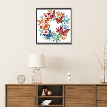 Load image into Gallery viewer, Diamond Painting - Partial Special Shaped - Flowers and butterflies paper painting (30*30CM)
