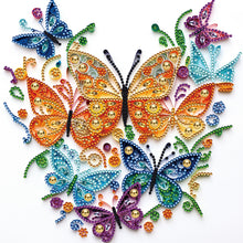 Load image into Gallery viewer, Diamond Painting - Partial Special Shaped - Flowers and butterflies paper painting (30*30CM)
