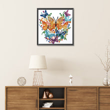Load image into Gallery viewer, Diamond Painting - Partial Special Shaped - Flowers and butterflies paper painting (30*30CM)
