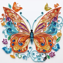 Load image into Gallery viewer, Diamond Painting - Partial Special Shaped - Flowers and butterflies paper painting (30*30CM)
