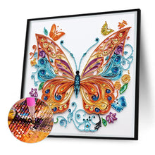 Load image into Gallery viewer, Diamond Painting - Partial Special Shaped - Flowers and butterflies paper painting (30*30CM)
