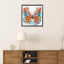Load image into Gallery viewer, Diamond Painting - Partial Special Shaped - Flowers and butterflies paper painting (30*30CM)
