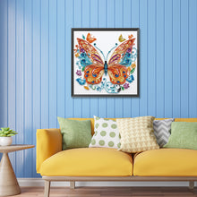 Load image into Gallery viewer, Diamond Painting - Partial Special Shaped - Flowers and butterflies paper painting (30*30CM)

