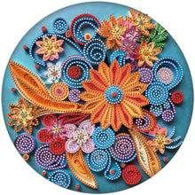 Load image into Gallery viewer, Diamond Painting - Partial Special Shaped - Blue flower quill paper painting (30*30CM)
