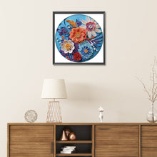 Load image into Gallery viewer, Diamond Painting - Partial Special Shaped - Blue flower quill paper painting (30*30CM)
