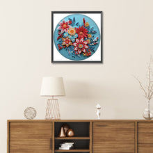Load image into Gallery viewer, Diamond Painting - Partial Special Shaped - Blue flower quill paper painting (30*30CM)
