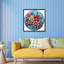 Load image into Gallery viewer, Diamond Painting - Partial Special Shaped - Blue flower quill paper painting (30*30CM)
