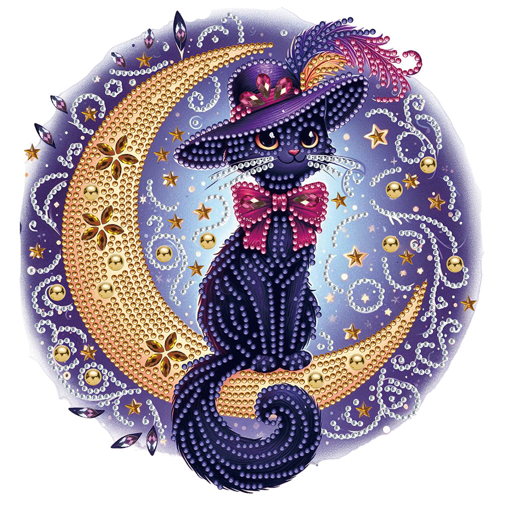 Diamond Painting - Partial Special Shaped - Personalized black cat (30*30CM)