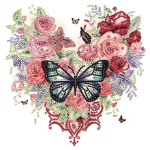 Load image into Gallery viewer, Diamond Painting - Partial Special Shaped - love butterfly rose (30*30CM)
