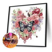 Load image into Gallery viewer, Diamond Painting - Partial Special Shaped - love butterfly rose (30*30CM)
