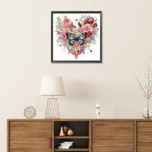 Load image into Gallery viewer, Diamond Painting - Partial Special Shaped - love butterfly rose (30*30CM)
