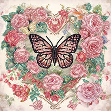 Load image into Gallery viewer, Diamond Painting - Partial Special Shaped - love butterfly rose (30*30CM)
