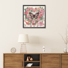 Load image into Gallery viewer, Diamond Painting - Partial Special Shaped - love butterfly rose (30*30CM)
