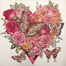 Load image into Gallery viewer, Diamond Painting - Partial Special Shaped - love butterfly rose (30*30CM)
