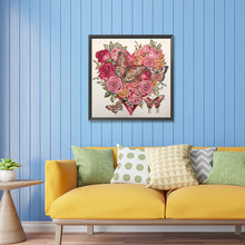 Load image into Gallery viewer, Diamond Painting - Partial Special Shaped - love butterfly rose (30*30CM)
