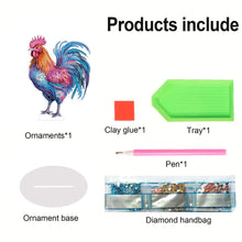 Load image into Gallery viewer, Handmade Rooster Acrylic Special Shape Desktop Diamond Painting Art Office Decor

