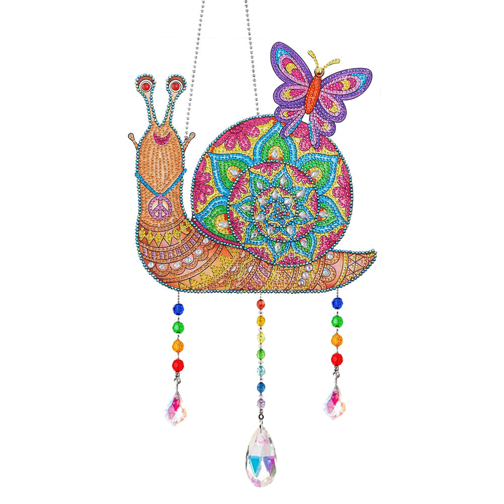 Animal Wind Chimes Crystal Diamond Painting Ornaments for Home Wall Art Decor