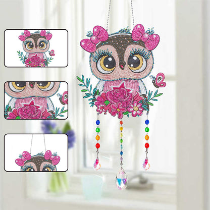 Animal Wind Chimes Crystal Diamond Painting Ornaments for Home Wall Art Decor