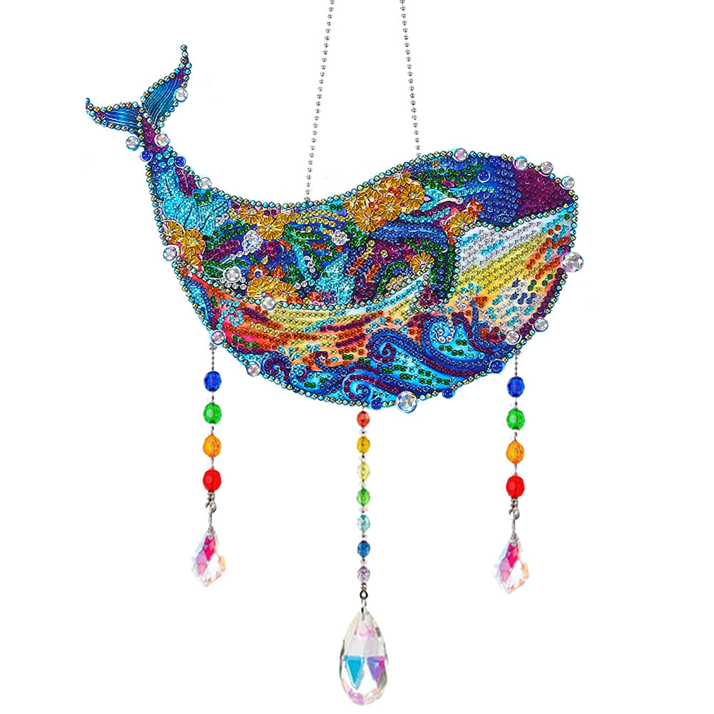 Animal Wind Chimes Crystal Diamond Painting Ornaments for Home Wall Art Decor