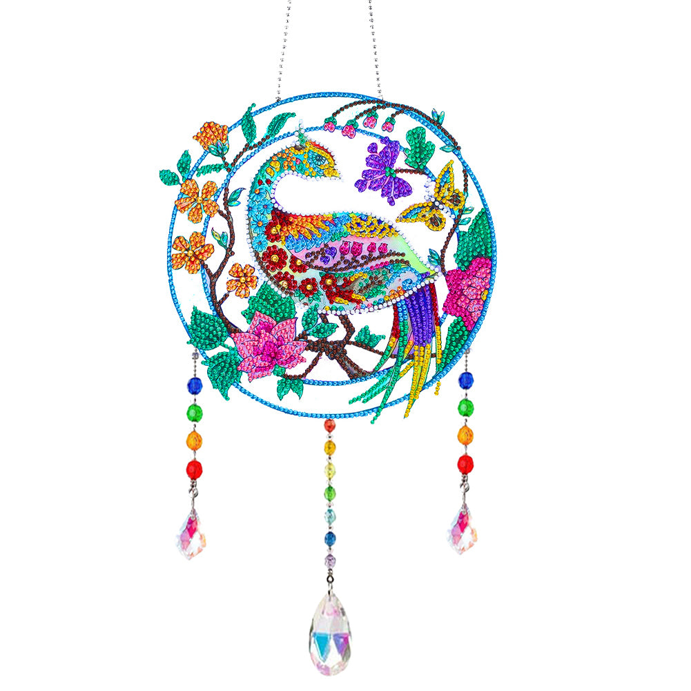 Animal Wind Chimes Crystal Diamond Painting Ornaments for Home Wall Office Decor