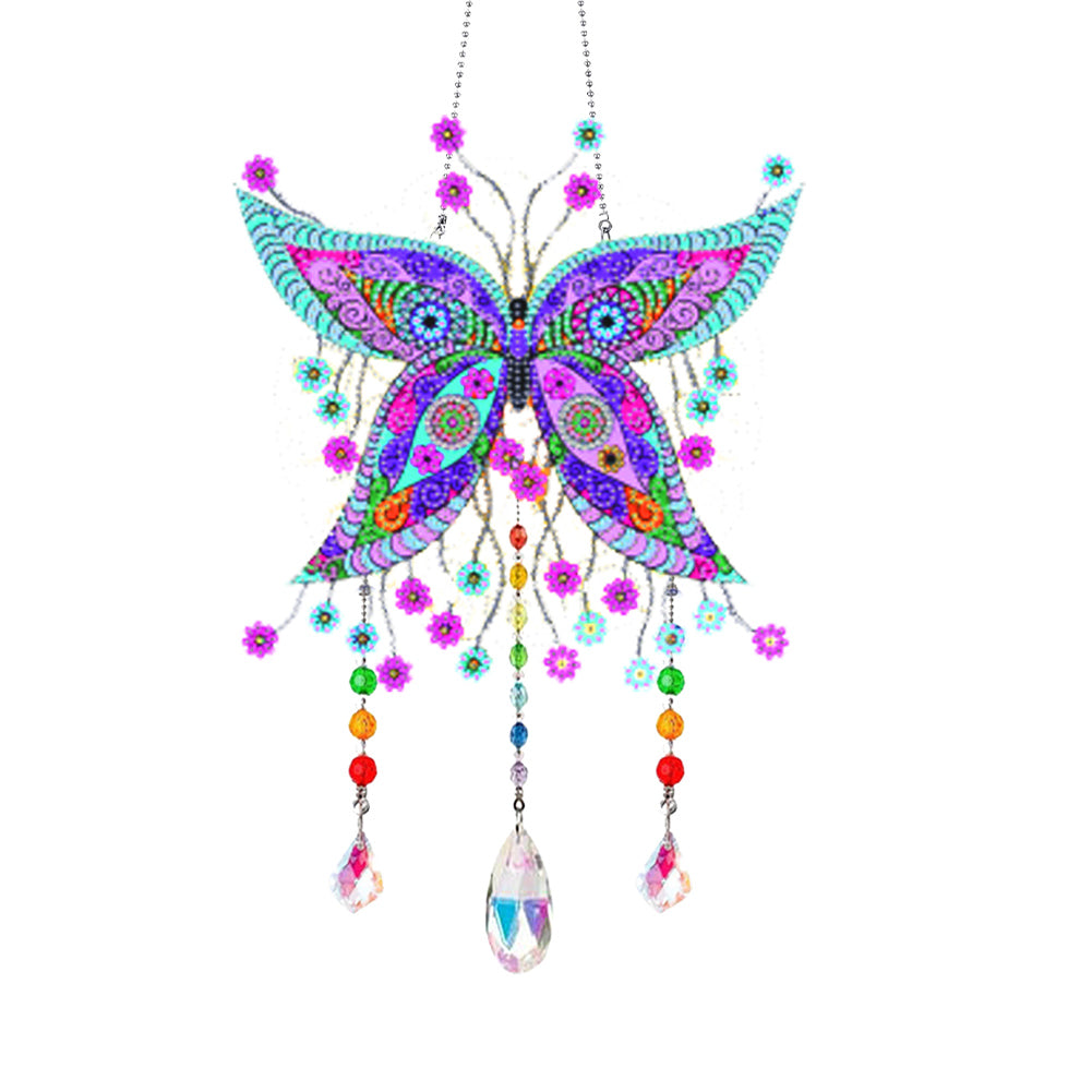 Animal Wind Chimes Crystal Diamond Painting Ornaments for Home Wall Office Decor