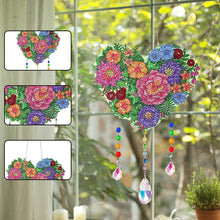 Load image into Gallery viewer, Flower Wind Chimes Diamond Crystal Painting Ornaments Handmade Home Wall Decor
