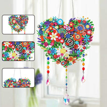 Load image into Gallery viewer, Flower Wind Chimes Diamond Crystal Painting Ornaments Handmade Home Wall Decor
