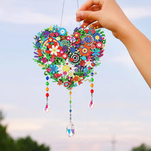 Load image into Gallery viewer, Flower Wind Chimes Diamond Crystal Painting Ornaments Handmade Home Wall Decor
