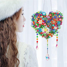 Load image into Gallery viewer, Flower Wind Chimes Diamond Crystal Painting Ornaments Handmade Home Wall Decor
