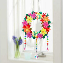 Load image into Gallery viewer, Flower Wind Chimes Diamond Crystal Painting Ornaments Handmade Home Wall Decor
