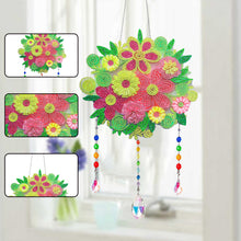 Load image into Gallery viewer, Flower Wind Chimes Diamond Crystal Painting Ornaments Handmade Home Wall Decor
