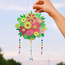 Load image into Gallery viewer, Flower Wind Chimes Diamond Crystal Painting Ornaments Handmade Home Wall Decor
