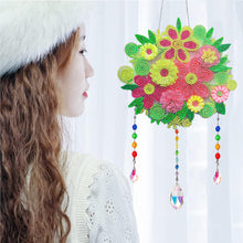 Load image into Gallery viewer, Flower Wind Chimes Diamond Crystal Painting Ornaments Handmade Home Wall Decor
