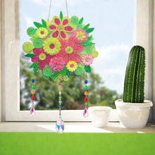 Load image into Gallery viewer, Flower Wind Chimes Diamond Crystal Painting Ornaments Handmade Home Wall Decor
