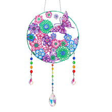 Load image into Gallery viewer, Flower Wind Chimes Diamond Crystal Painting Ornaments Handmade Home Wall Decor
