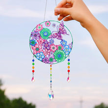 Load image into Gallery viewer, Flower Wind Chimes Diamond Crystal Painting Ornaments Handmade Home Wall Decor
