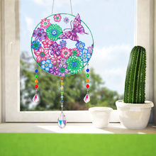 Load image into Gallery viewer, Flower Wind Chimes Diamond Crystal Painting Ornaments Handmade Home Wall Decor
