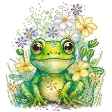 Load image into Gallery viewer, Diamond Painting - Partial Special Shaped - pond frog (30*30CM)

