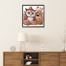 Load image into Gallery viewer, Diamond Painting - Partial Special Shaped - rose owl house (30*30CM)
