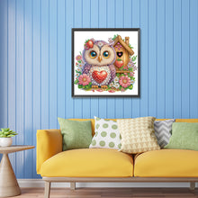 Load image into Gallery viewer, Diamond Painting - Partial Special Shaped - rose owl house (30*30CM)
