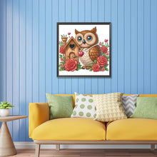 Load image into Gallery viewer, Diamond Painting - Partial Special Shaped - rose owl house (30*30CM)

