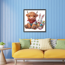 Load image into Gallery viewer, Diamond Painting - Partial Special Shaped - highland yak (30*30CM)
